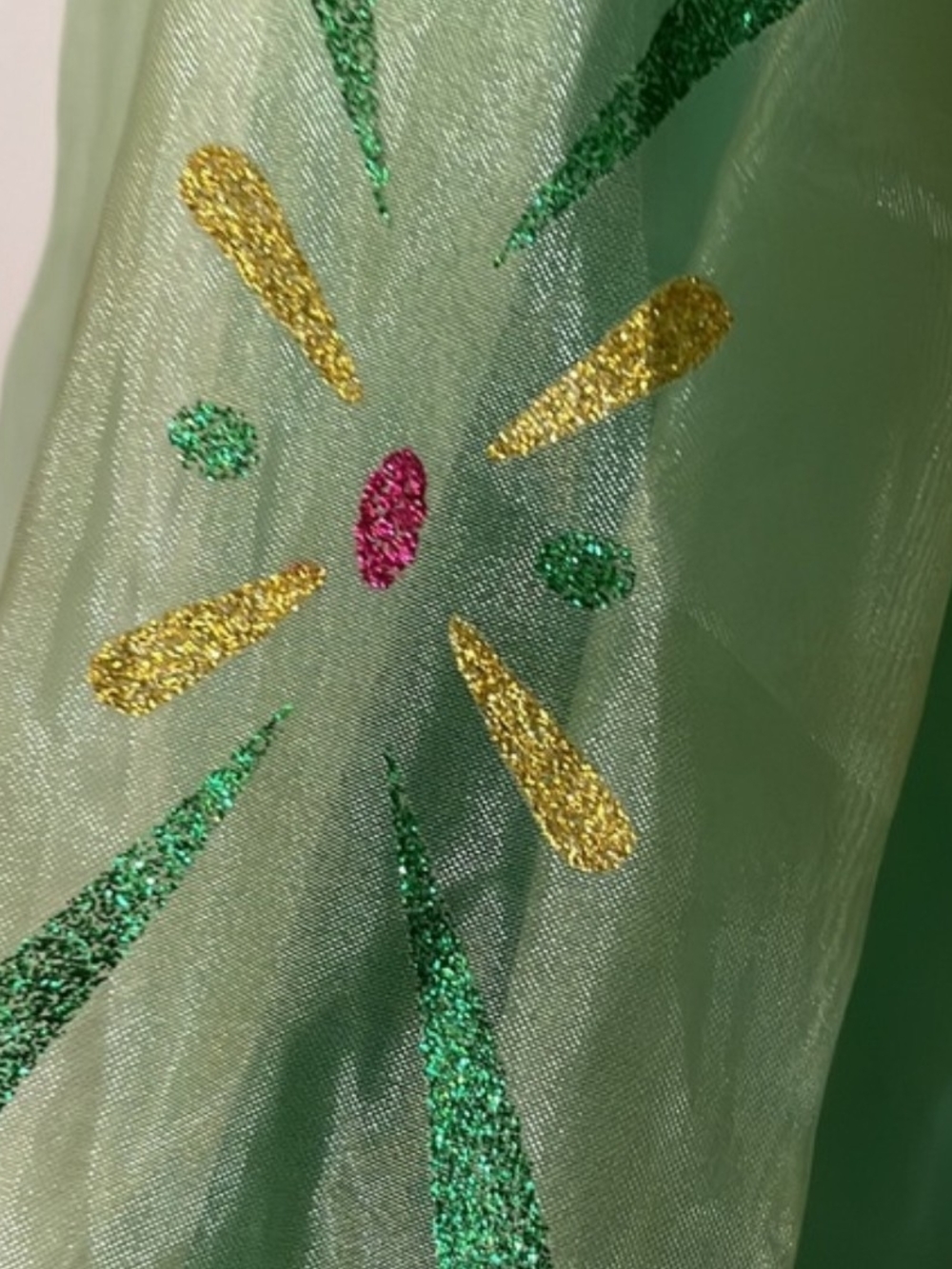 Disney Frozen Anna Girls' Green and Black Princess Costume Dress - Size 4 - Picture 2 of 3
